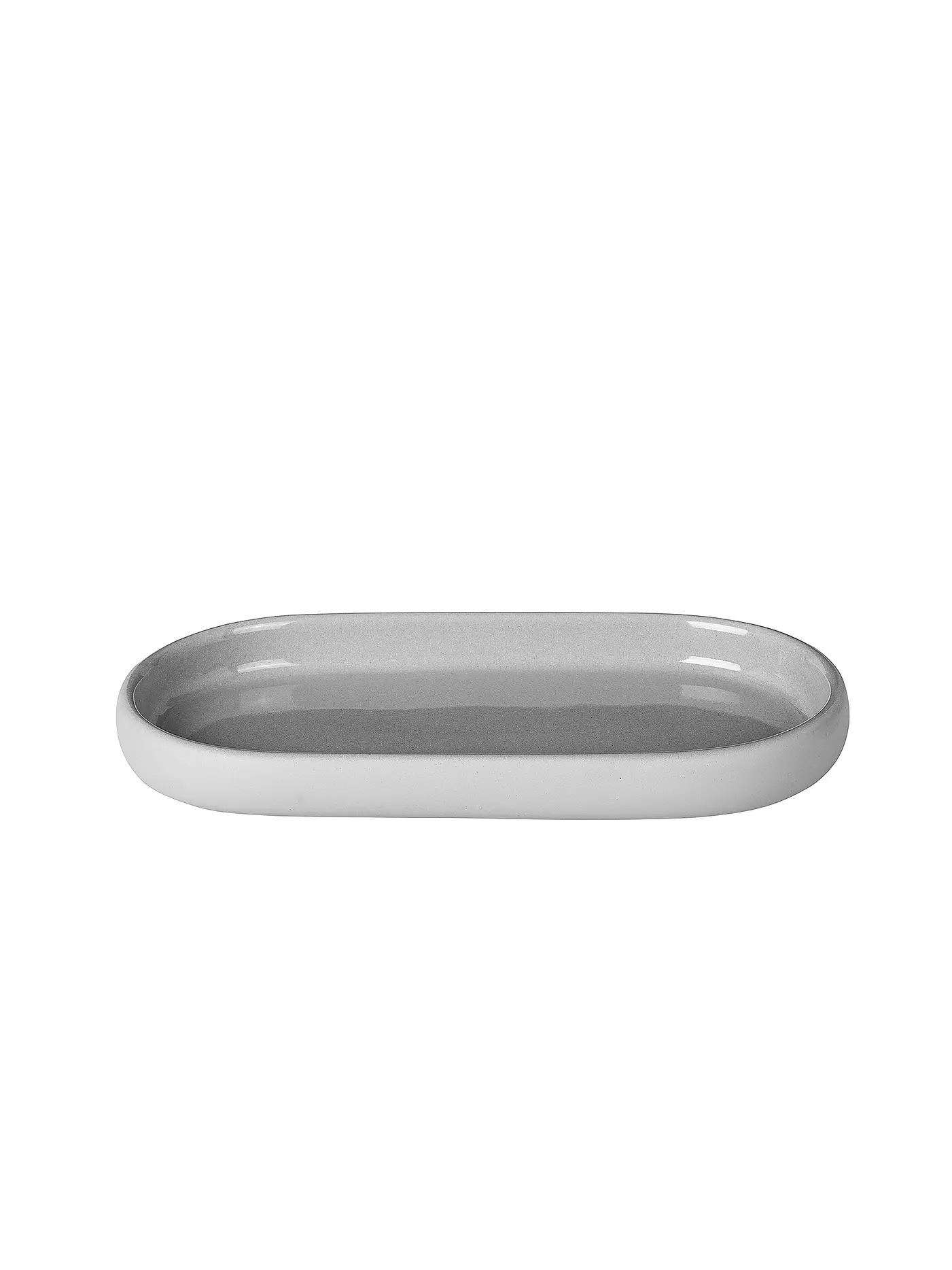 BLOMUS | Tablett SONO 2x10x19cm White | hellgrau
